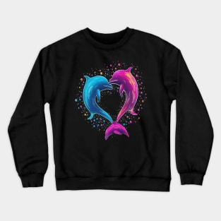 Dolphin Valentine Day Crewneck Sweatshirt
